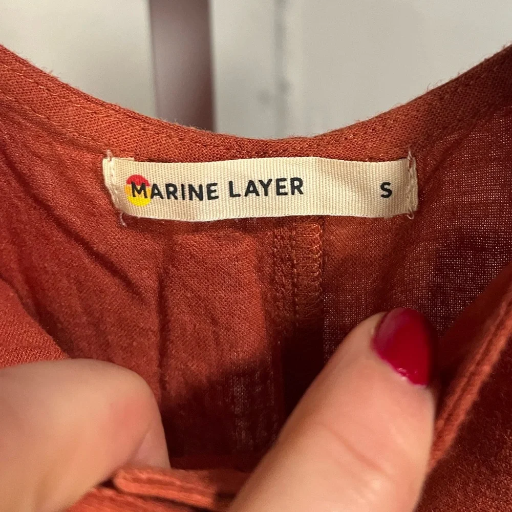 Marine Layer Sydney Button Front Jumpsuit - S - Picture 8 of 10